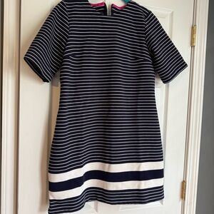 Navy and White Striped Dress